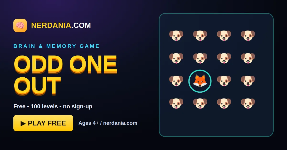 Odd One Out – free online brain & memory game