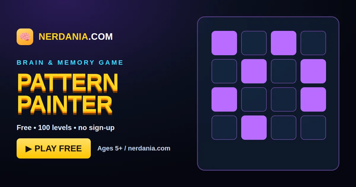 Pattern Painter – free online brain & memory game