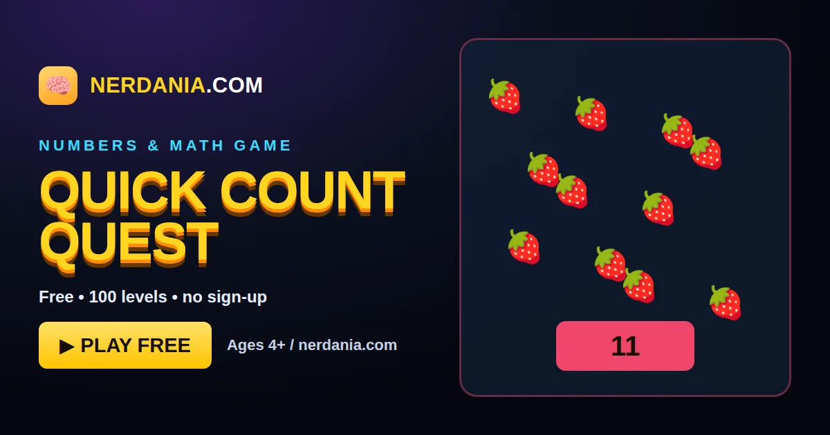 Quick Count Quest – free online numbers & math game