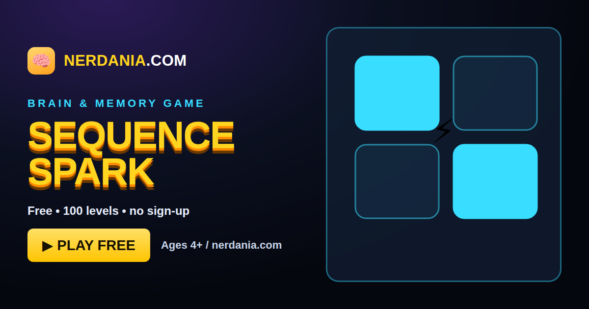 Sequence Spark – free online brain & memory game