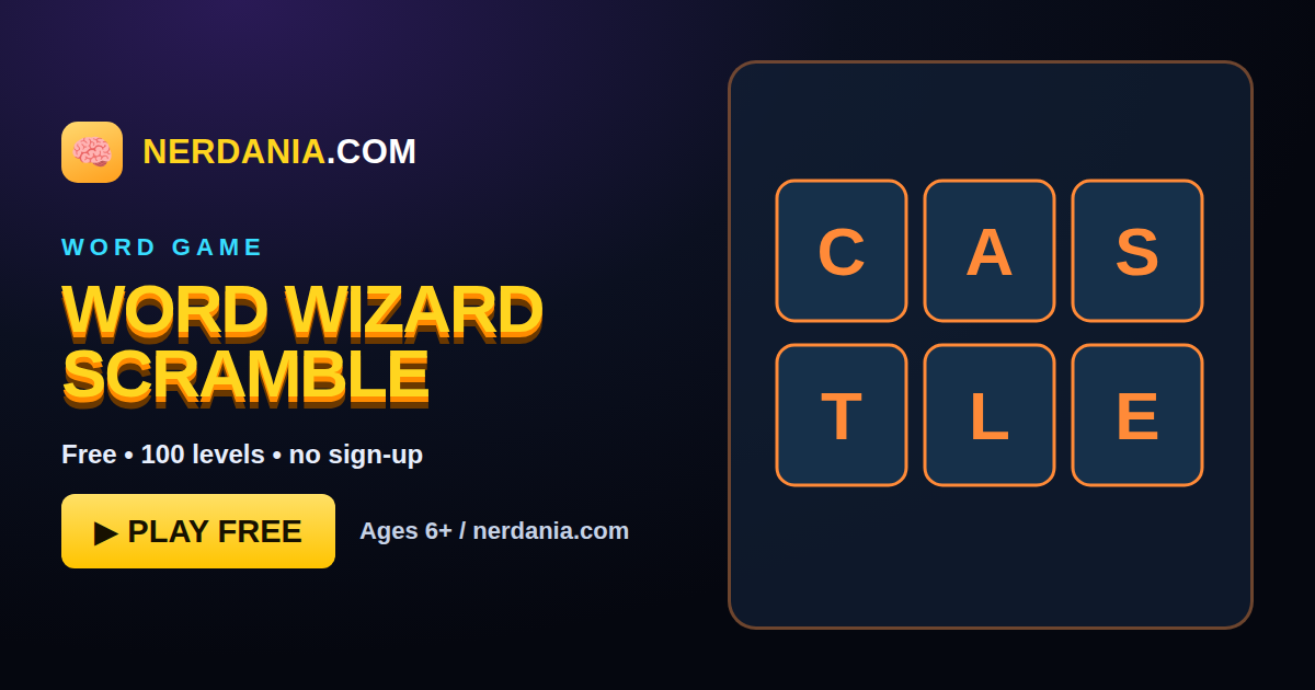 Word Wizard Scramble – free online word game