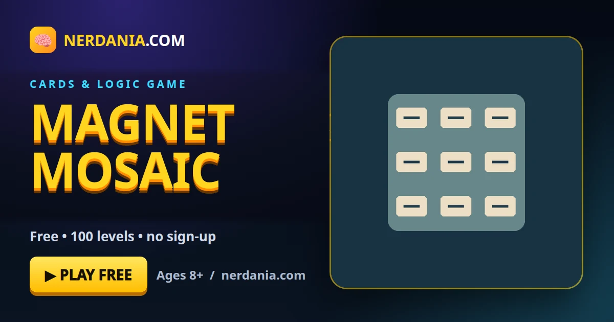 Magnet Mosaic – free online cards & logic game