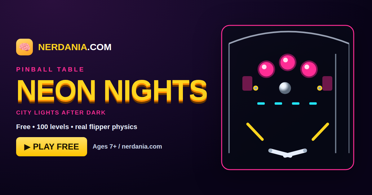Neon Nights Pinball pinball table artwork