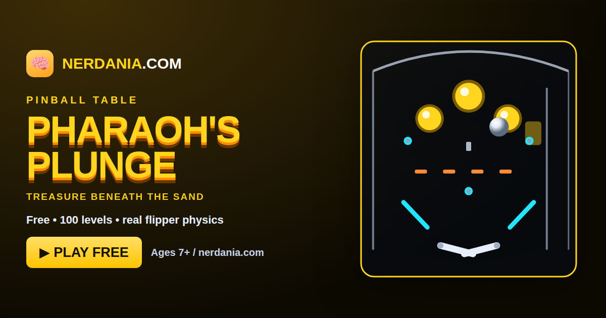 Pharaoh's Plunge Pinball pinball table artwork
