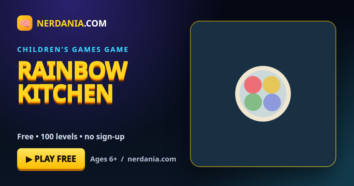 Rainbow Kitchen – free online children's games game