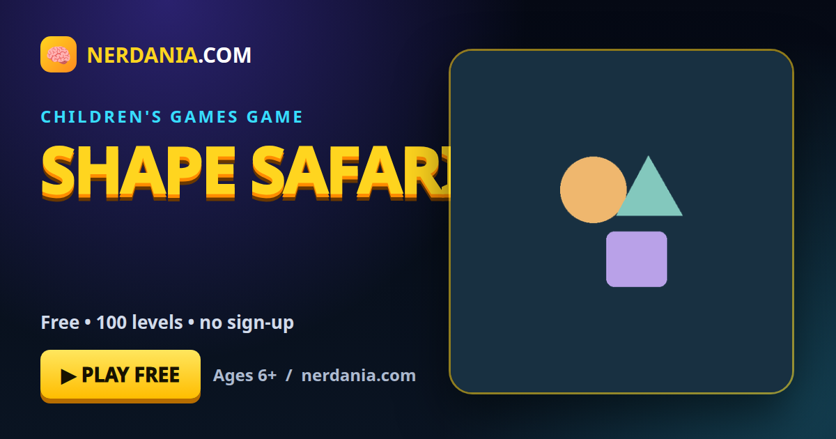 Shape Safari – free online children's games game