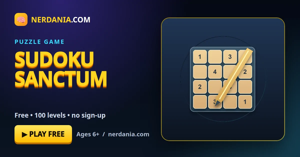 Sudoku Sanctum – free online puzzle game